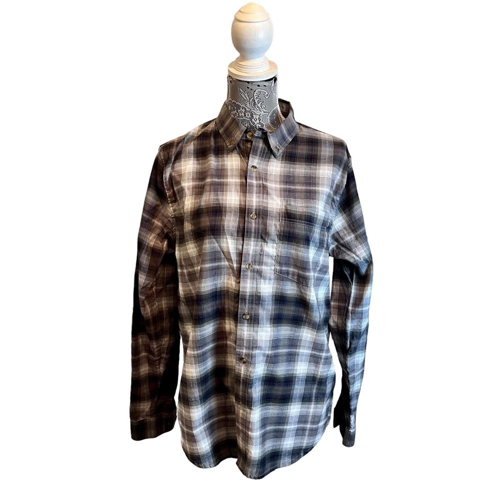 Mountain Khakis Mens Multicolor Plaid Long Sleeve Hiking Button Shirt Size M